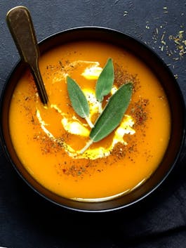 Roasted Pumpkin Soup with Sage