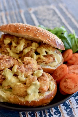 Shrimp Po Boy with Creole Remoulade and Perfect Burger Buns