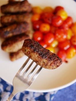 Skinless Pork and Beef Sausages blurry P Air Fryer