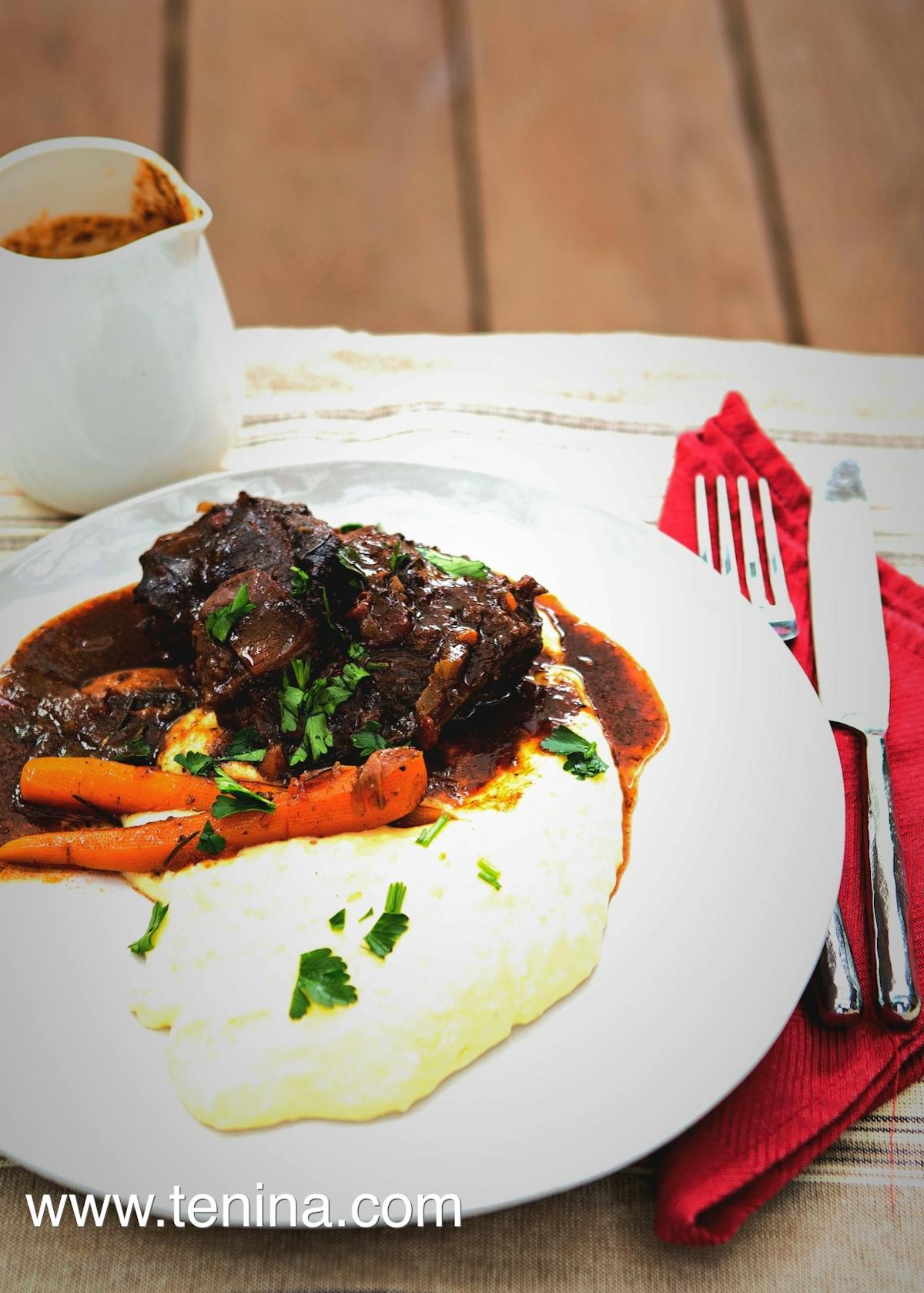 Thermomix recipe: Slow Cooked Beef Cheeks with Baby… | Tenina.com