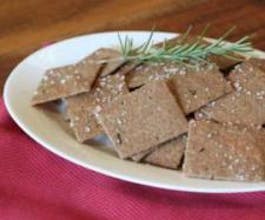 Spelt Rosemary Crackers compressed