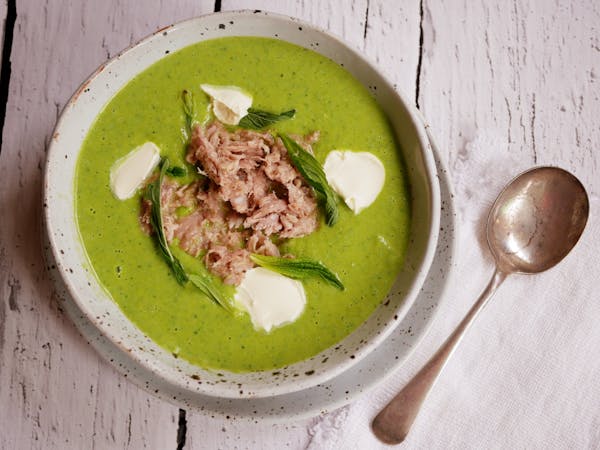 Spring Green Pea And Ham Soup Fotor