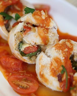 Stuffed Chicken Breast with Sauce P