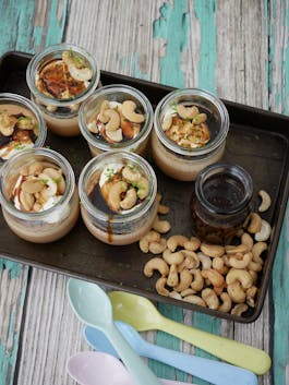 Thai Tea Jellies with Lime Caramel Syrup