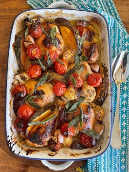 Tray Bake Chicken with Cauliflower and Pumpkin