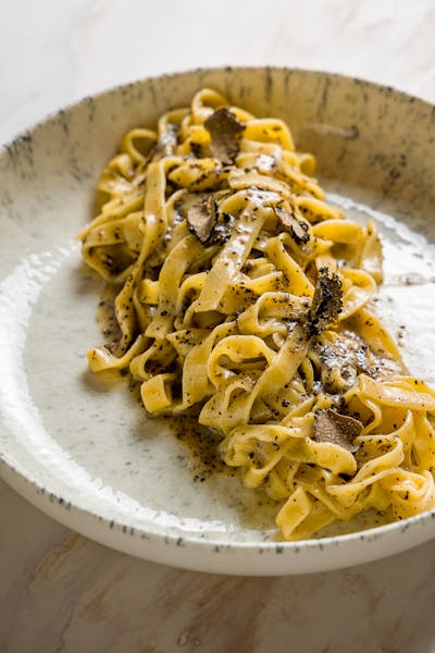 Black Truffle Butter with Tagliatelle Pasta