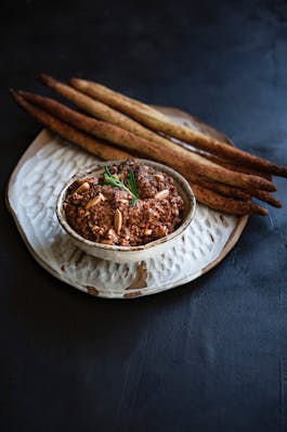 Tuscan Almond Pesto with Grissini