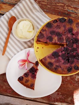 Upside Down Cherry Friand Cake P Fotor