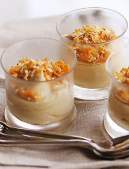 Vanilla Caramel Mousse with  nut praline Fotor