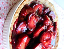 Vanilla Roasted Plum with Mascarpone Tart 1